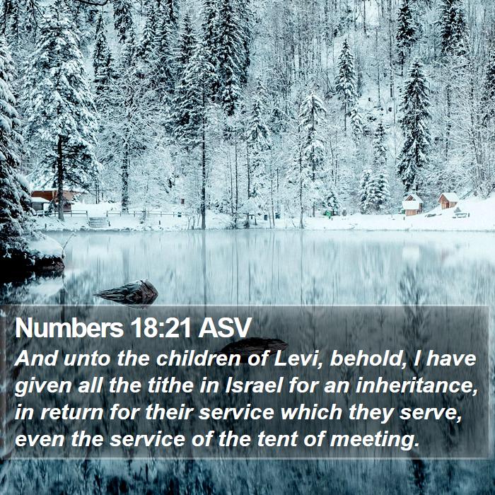 Numbers 18:21 ASV Bible Study