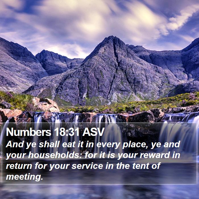 Numbers 18:31 ASV Bible Study