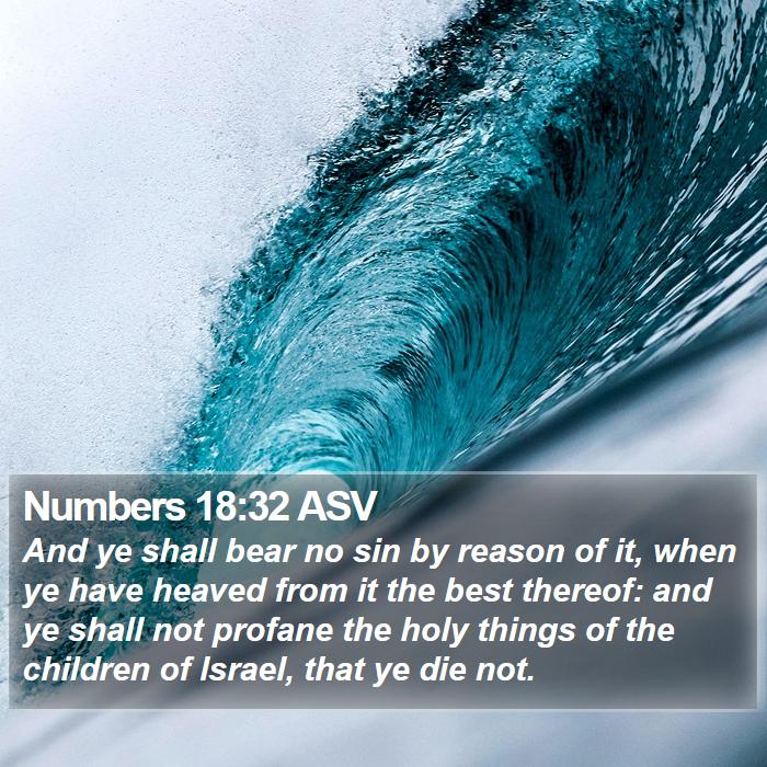 Numbers 18:32 ASV Bible Study