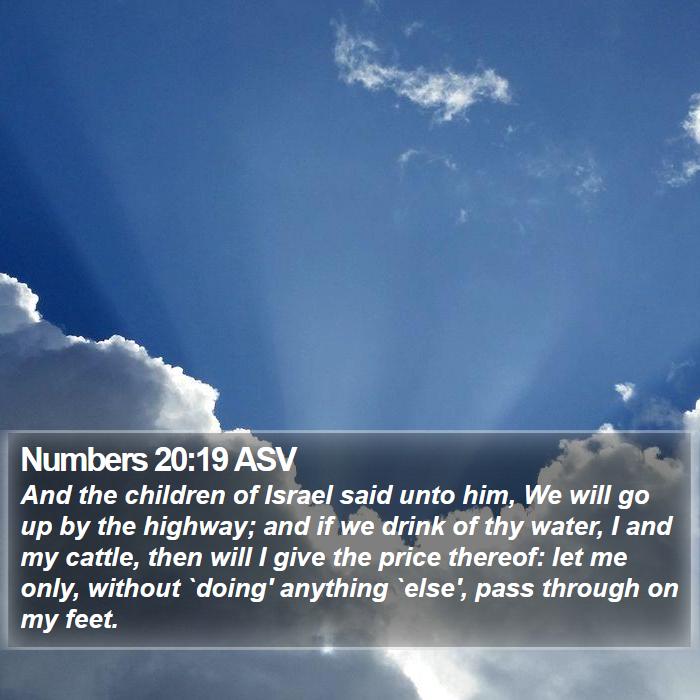 Numbers 20:19 ASV Bible Study