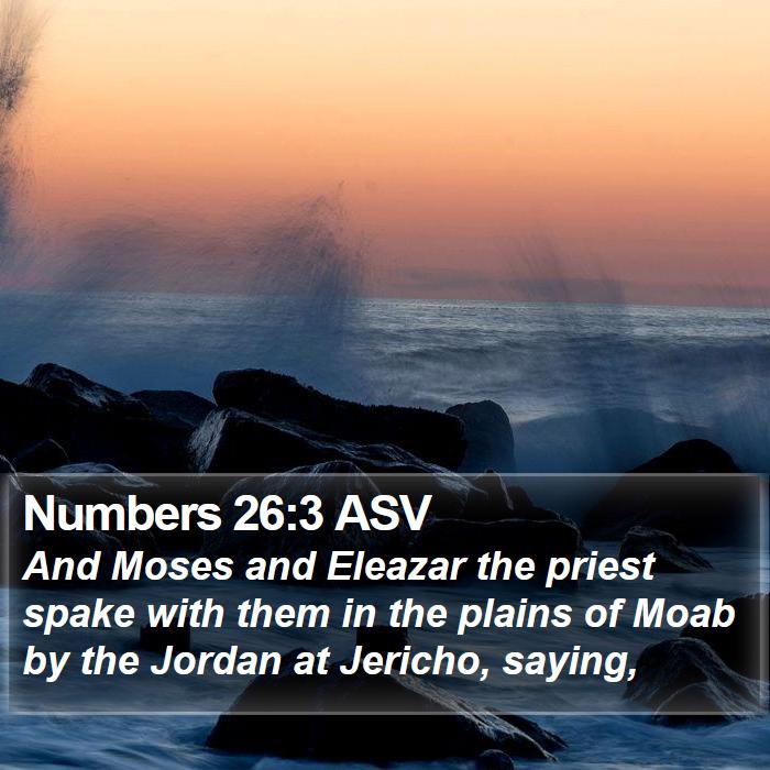 Numbers 26:3 ASV Bible Study