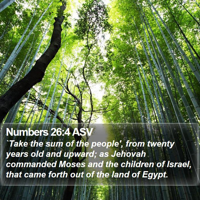 Numbers 26:4 ASV Bible Study