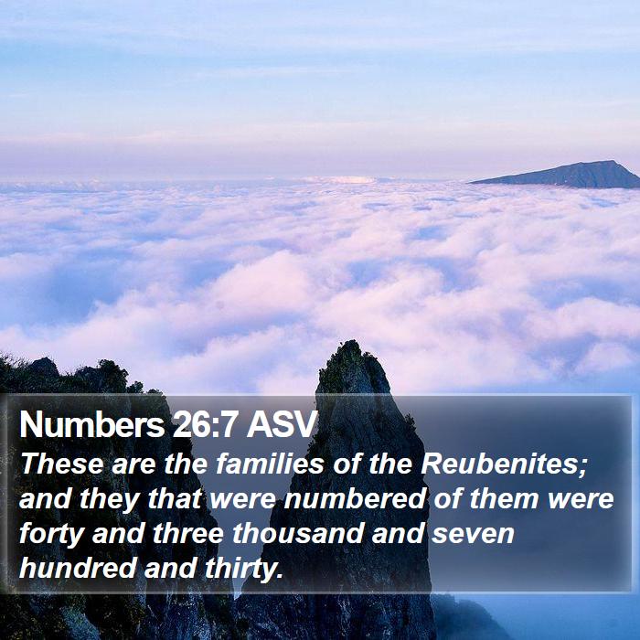 Numbers 26:7 ASV Bible Study