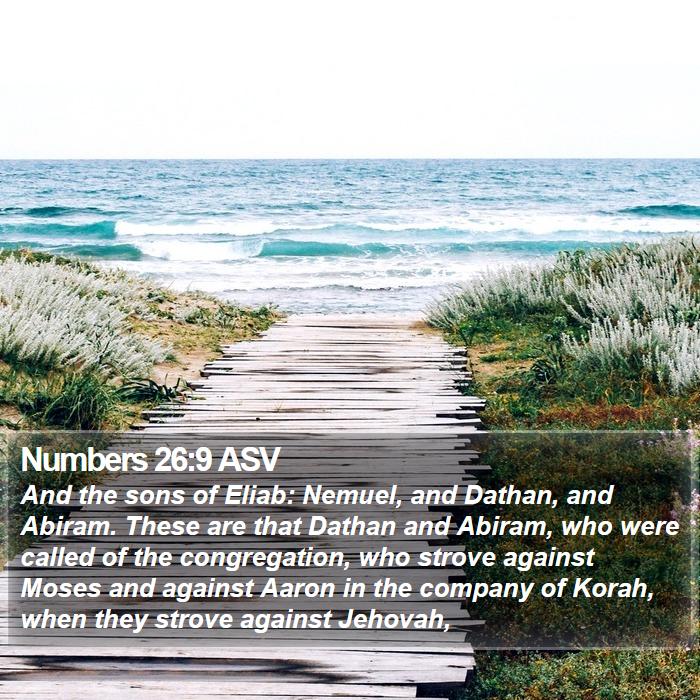 Numbers 26:9 ASV Bible Study