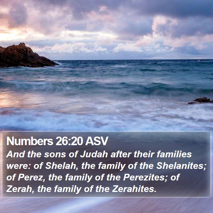 Numbers 26:20 ASV Bible Study