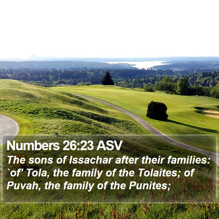 Numbers 26:23 ASV Bible Study