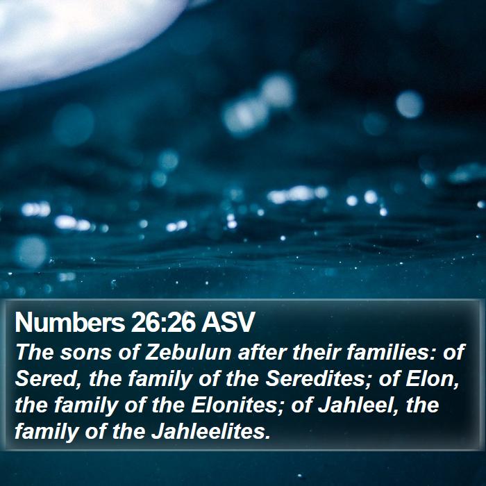 Numbers 26:26 ASV Bible Study