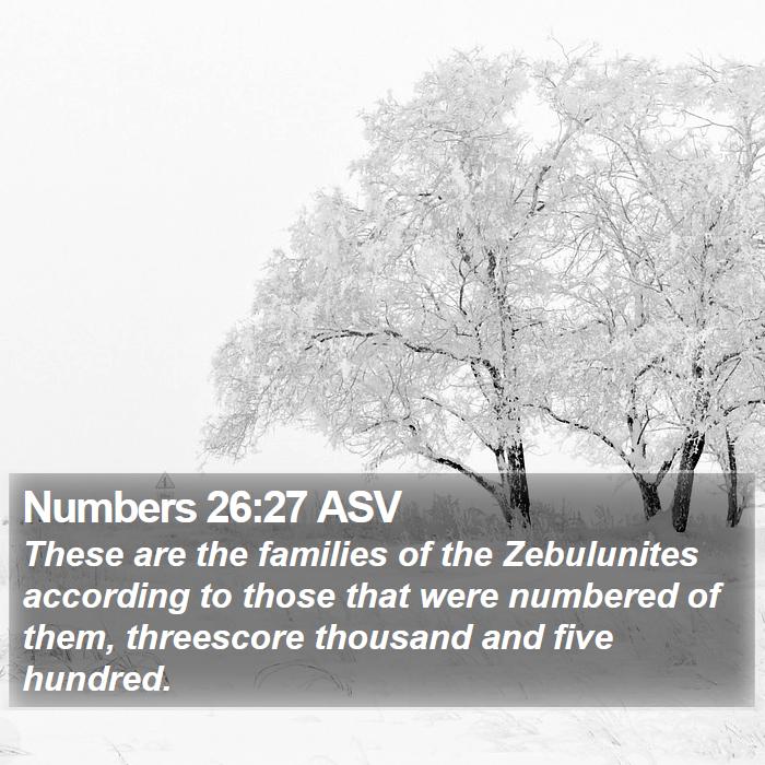 Numbers 26:27 ASV Bible Study