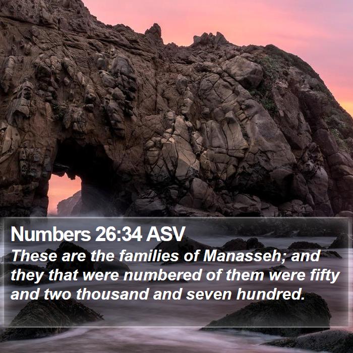 Numbers 26:34 ASV Bible Study