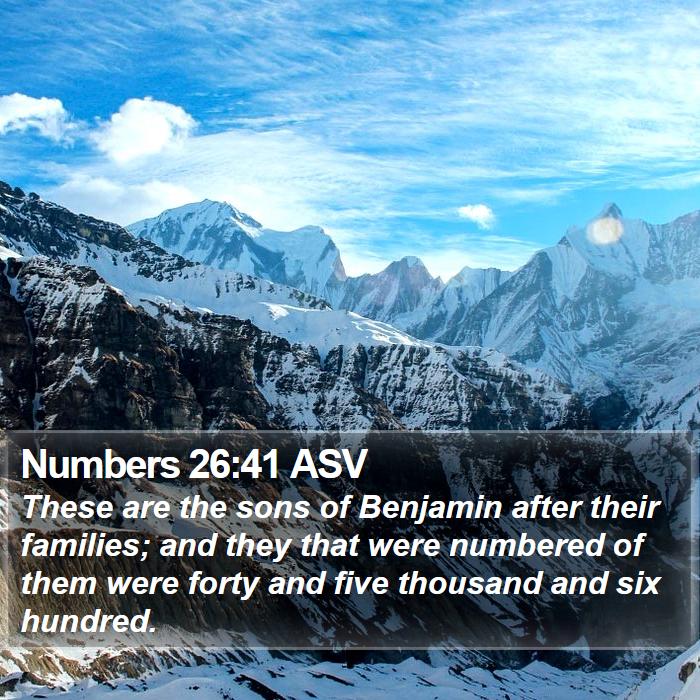 Numbers 26:41 ASV Bible Study