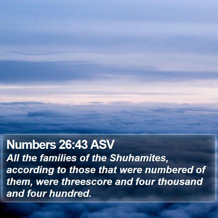 Numbers 26:43 ASV Bible Study