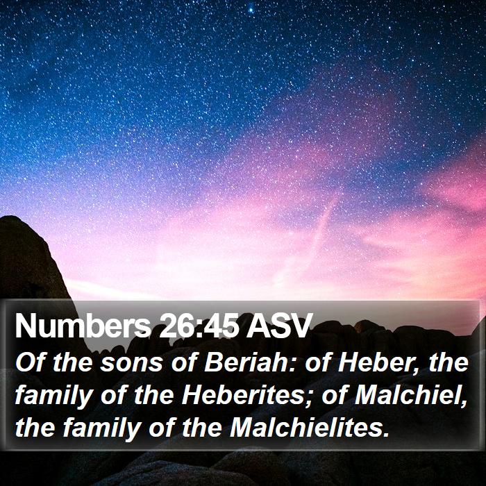 Numbers 26:45 ASV Bible Study