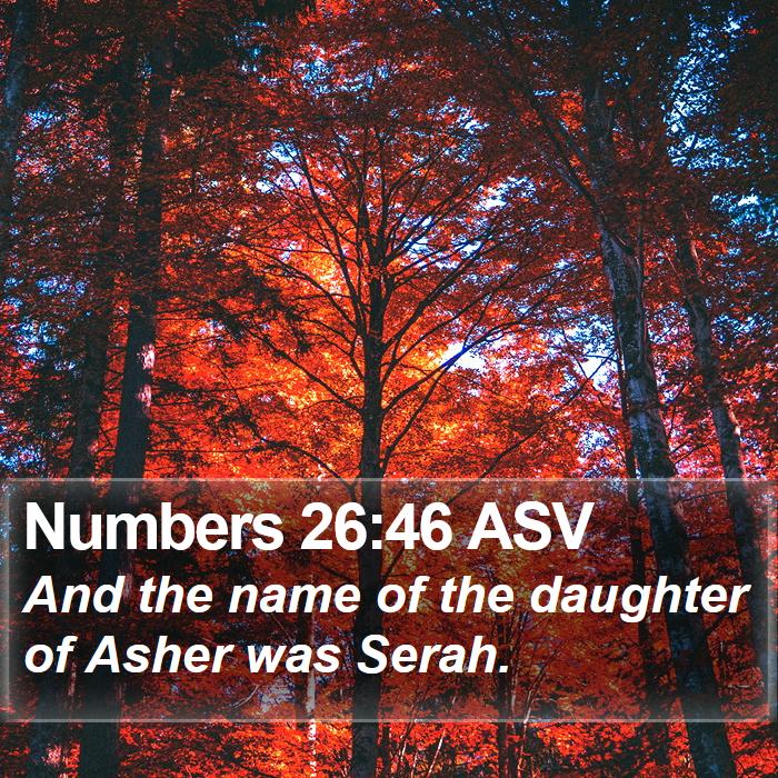 Numbers 26:46 ASV Bible Study