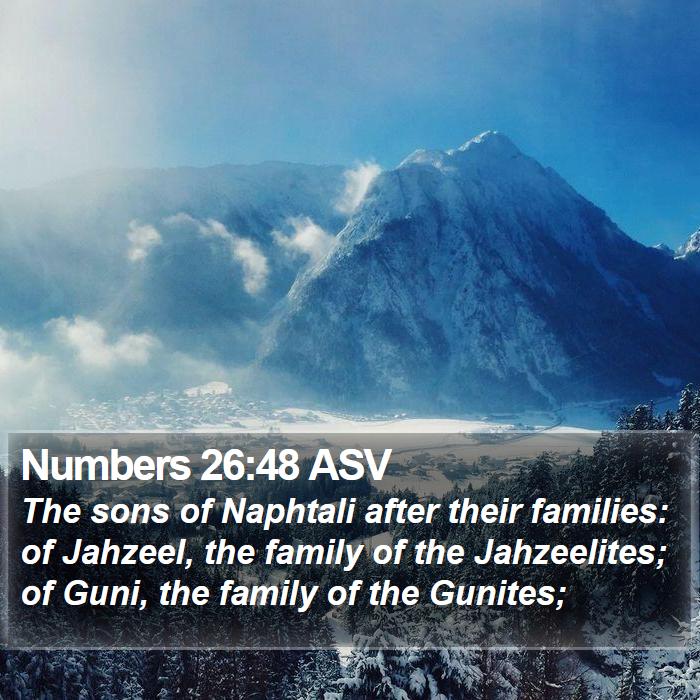 Numbers 26:48 ASV Bible Study