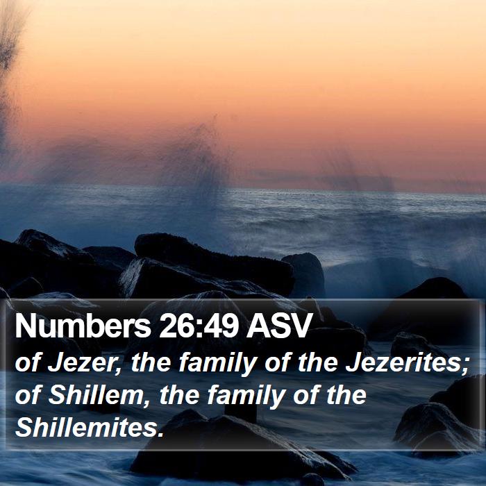 Numbers 26:49 ASV Bible Study