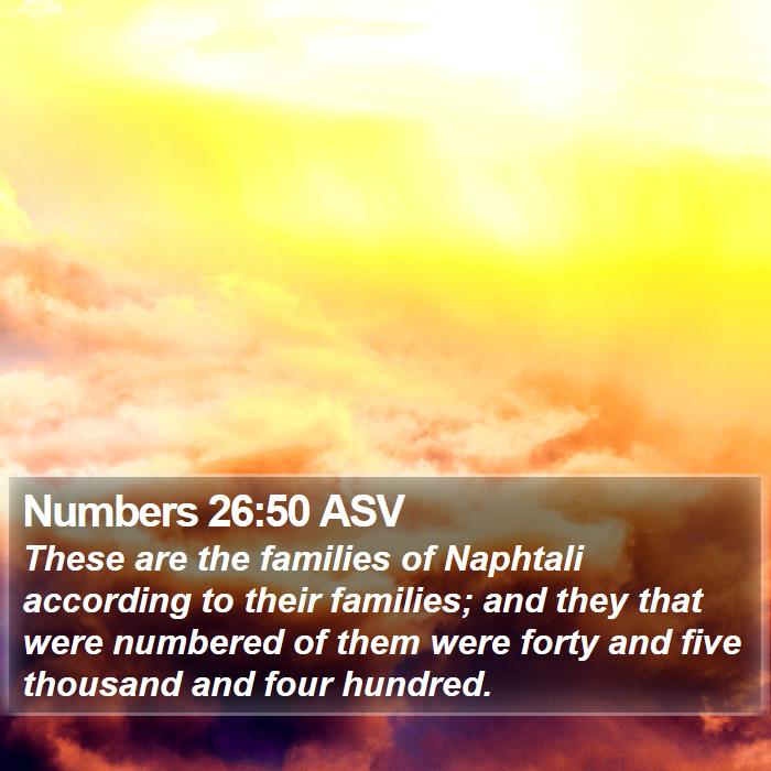 Numbers 26:50 ASV Bible Study