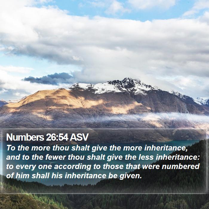 Numbers 26:54 ASV Bible Study