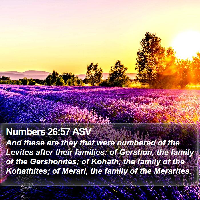 Numbers 26:57 ASV Bible Study