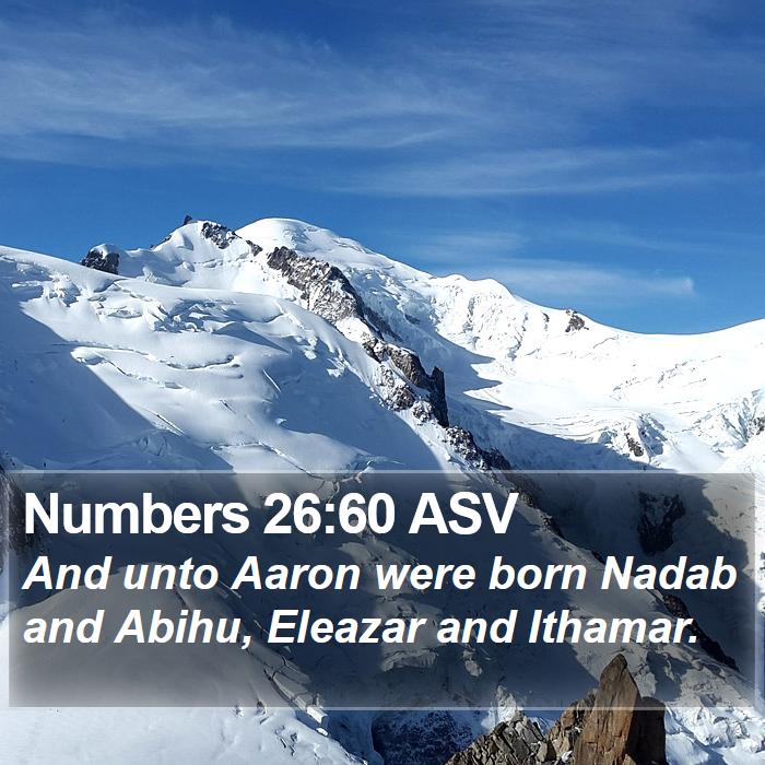 Numbers 26:60 ASV Bible Study