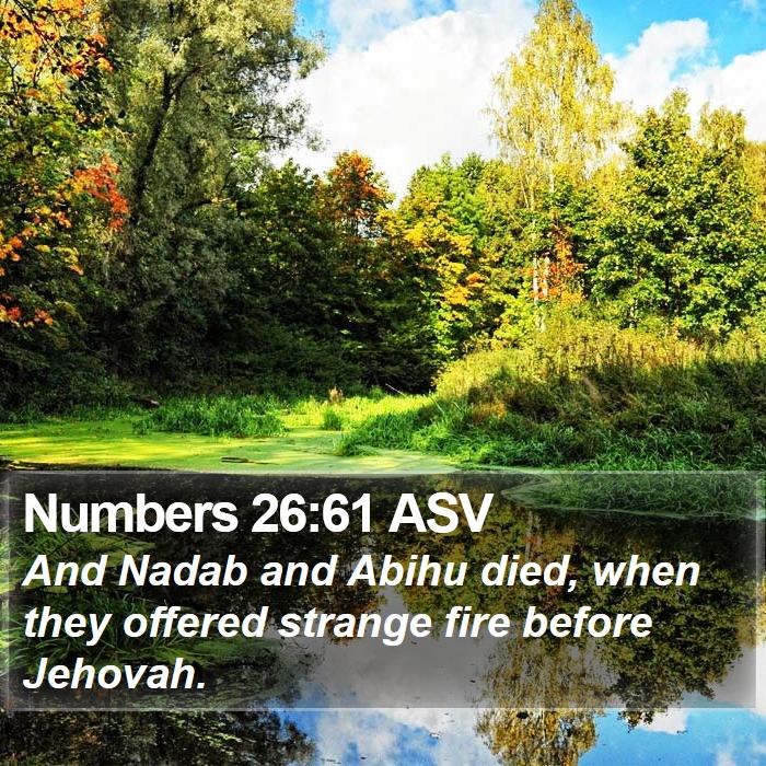 Numbers 26:61 ASV Bible Study