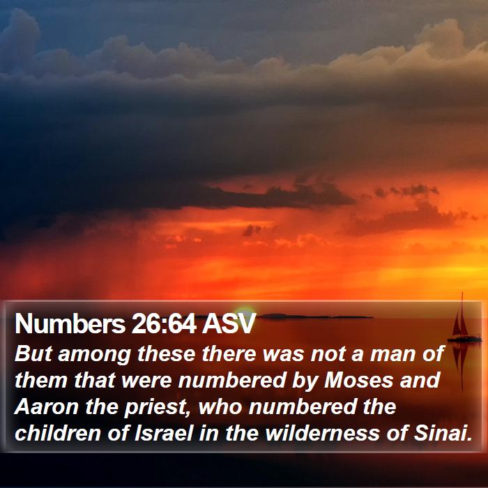 Numbers 26:64 ASV Bible Study