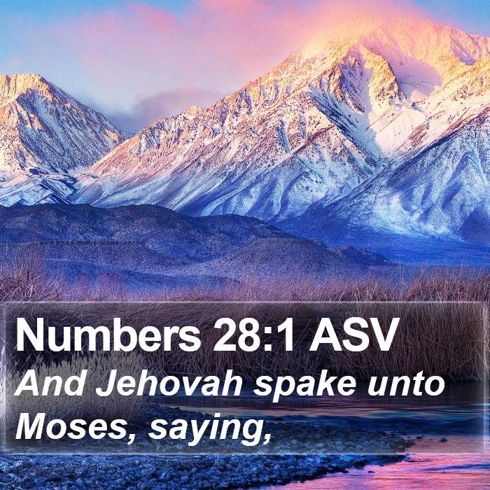 Numbers 28:1 ASV Bible Study