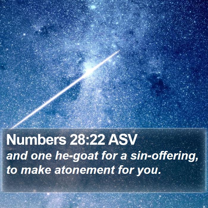 Numbers 28:22 ASV Bible Study