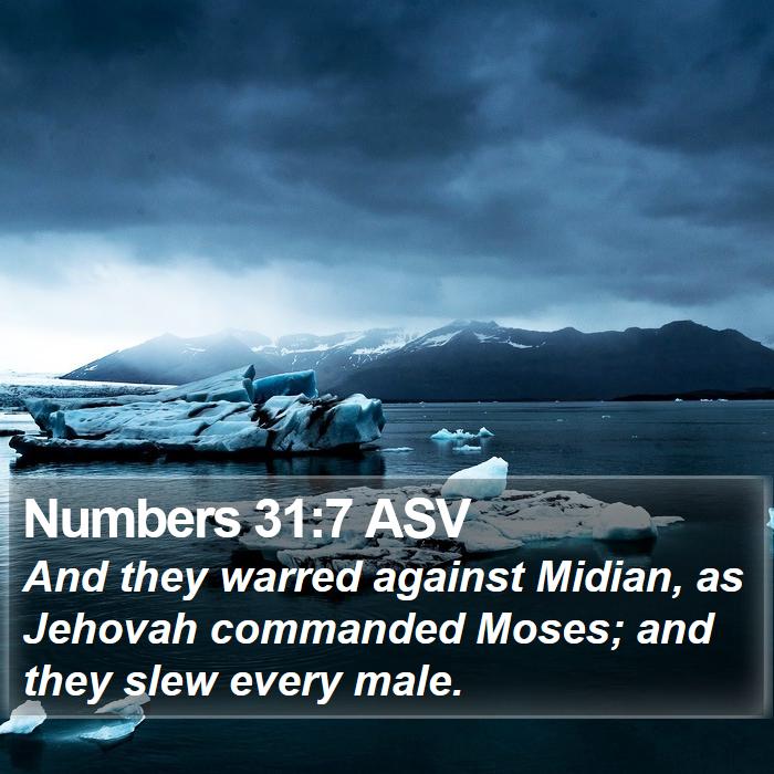 Numbers 31:7 ASV Bible Study