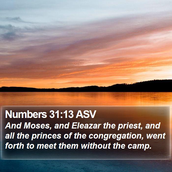 Numbers 31:13 ASV Bible Study