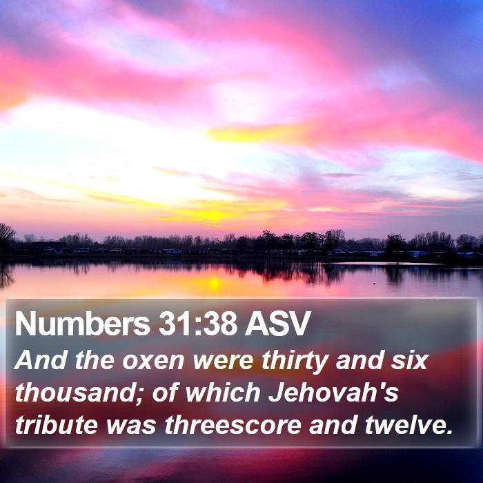 Numbers 31:38 ASV Bible Study