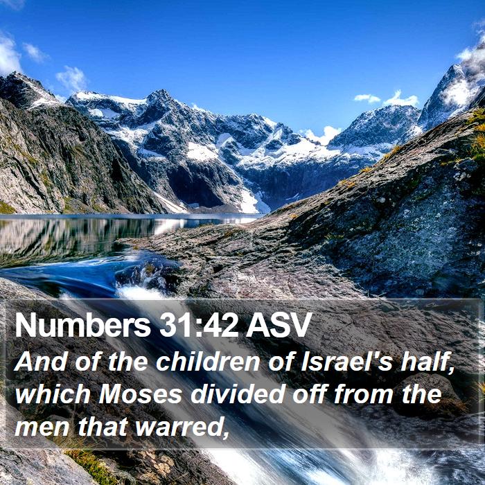 Numbers 31:42 ASV Bible Study