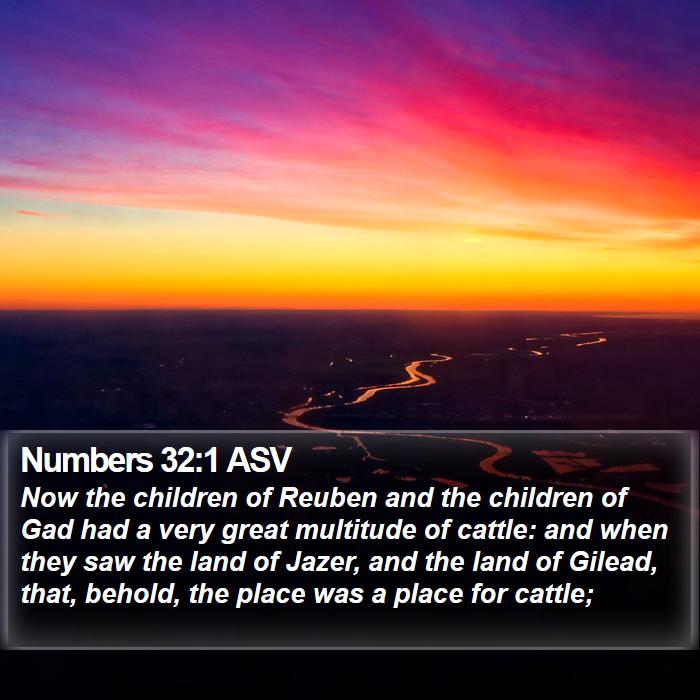 Numbers 32:1 ASV Bible Study