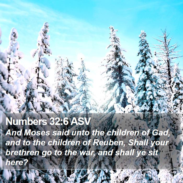 Numbers 32:6 ASV Bible Study