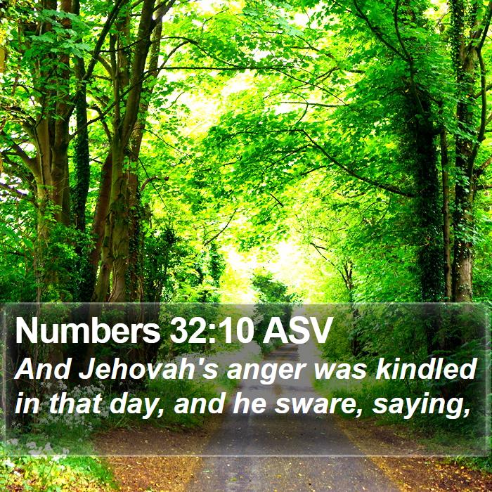 Numbers 32:10 ASV Bible Study