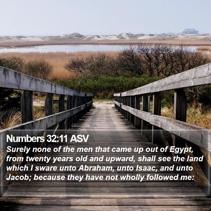 Numbers 32:11 ASV Bible Study