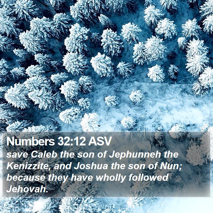 Numbers 32:12 ASV Bible Study