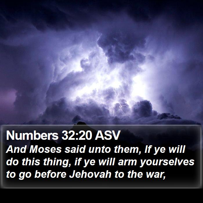 Numbers 32:20 ASV Bible Study