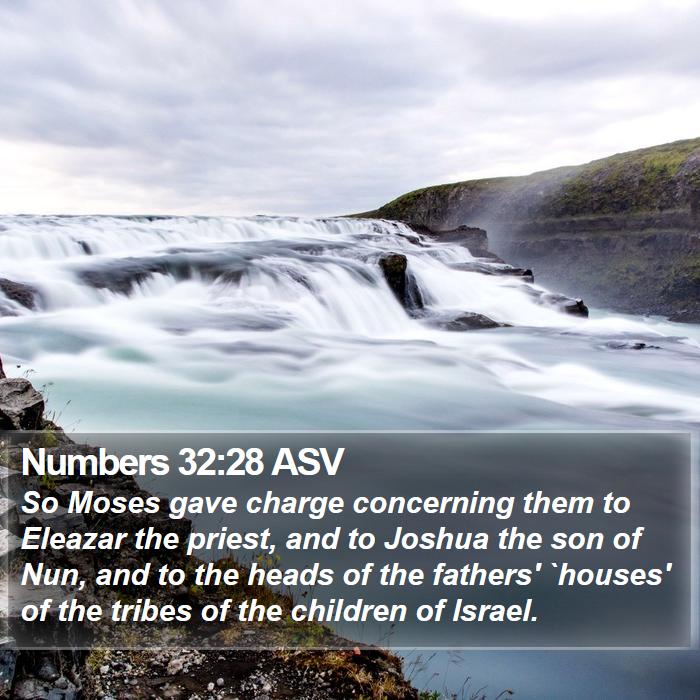 Numbers 32:28 ASV Bible Study