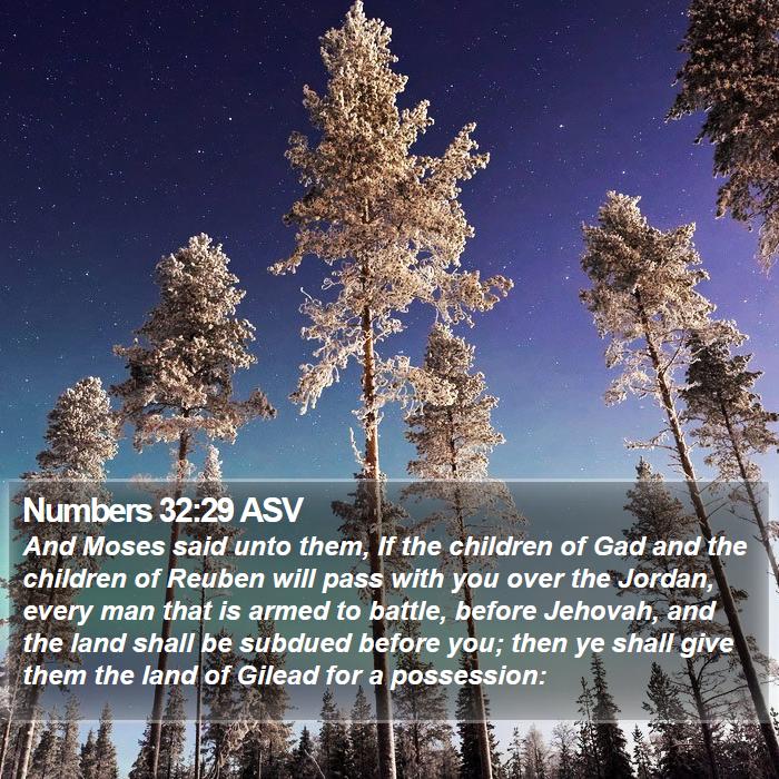 Numbers 32:29 ASV Bible Study