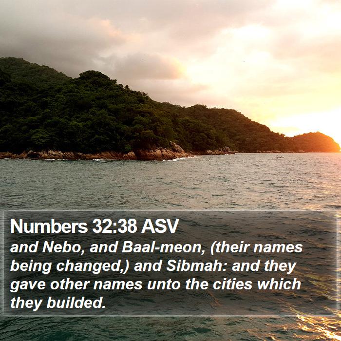 Numbers 32:38 ASV Bible Study