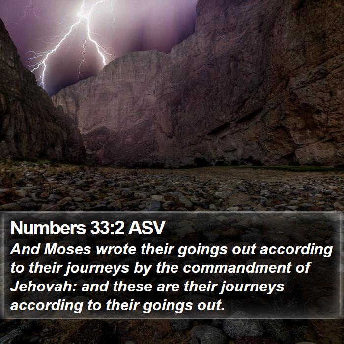 Numbers 33:2 ASV Bible Study