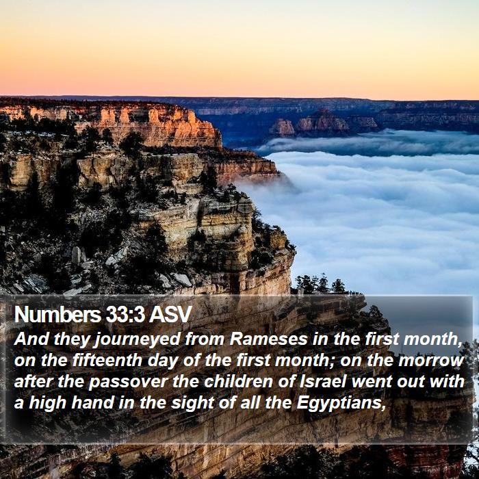 Numbers 33:3 ASV Bible Study