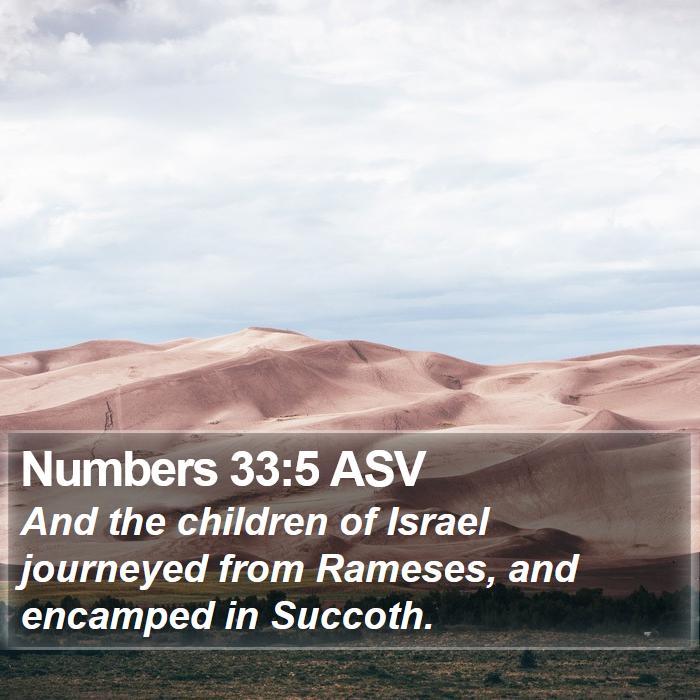 Numbers 33:5 ASV Bible Study