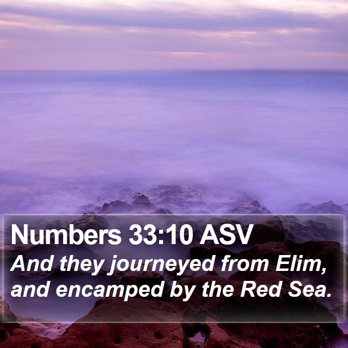 Numbers 33:10 ASV Bible Study