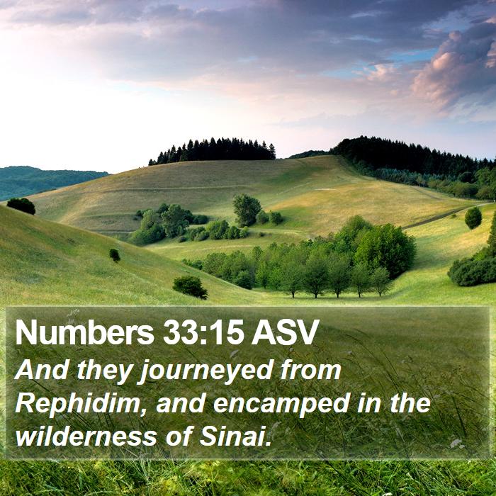 Numbers 33:15 ASV Bible Study