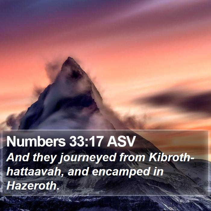 Numbers 33:17 ASV Bible Study