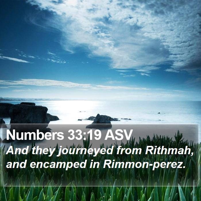 Numbers 33:19 ASV Bible Study