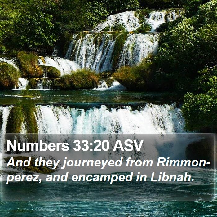 Numbers 33:20 ASV Bible Study