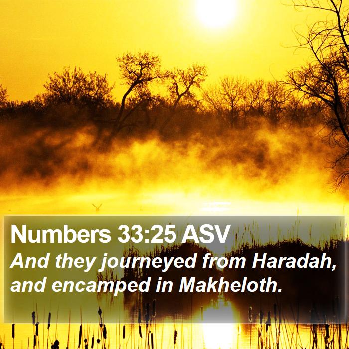 Numbers 33:25 ASV Bible Study