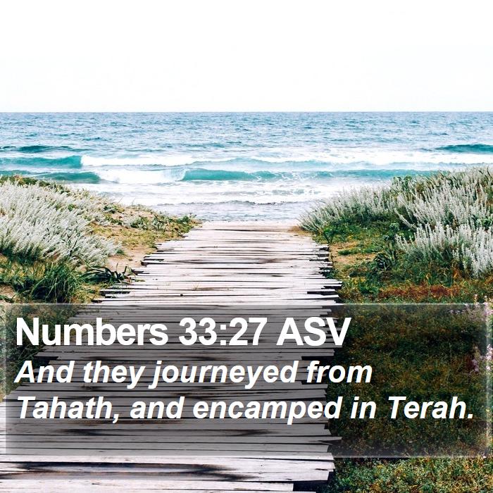 Numbers 33:27 ASV Bible Study